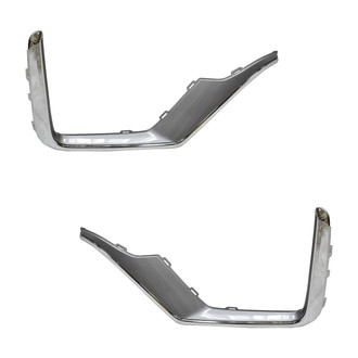 Alzare® - Front Lower Driver and Passenger Side Bumper Cover Molding Set (Standard Line)