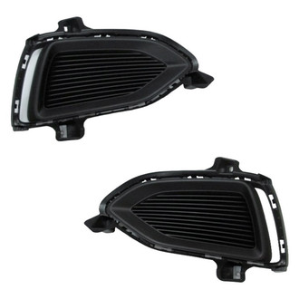 Alzare® - Front Driver and Passenger Side Fog Light Cover Set (CAPA Certified)