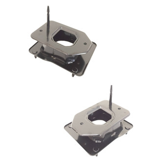 Alzare® - Rear Driver and Passenger Side Bumper Impact Bar Bracket Set (CAPA Certified)