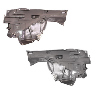 Alzare® - Front Rearward Driver and Passenger Side Fender Liner Rear Section Set (Standard Line)