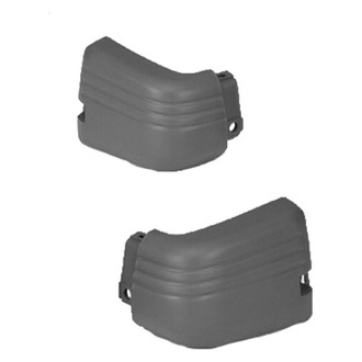 Alzare® - Rear Outer Driver and Passenger Side Bumper End Set (Standard Line)