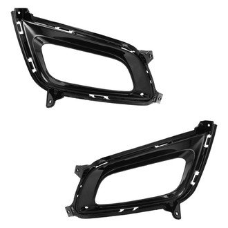 Alzare® - Front Driver and Passenger Side Fog Light Bezel Set (Standard Line)