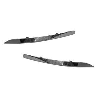 Alzare® - Front Driver and Passenger Side Bumper Cover Molding Set (Standard Line)