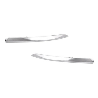 Alzare® - Front Driver and Passenger Side Bumper Cover Molding Set (CAPA Certified)
