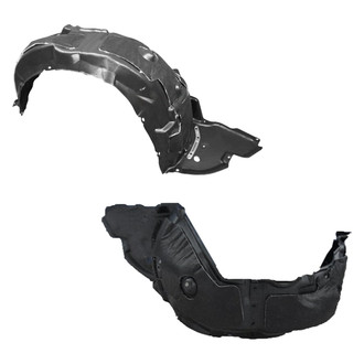 Alzare® - Front Driver and Passenger Side Fender Liner Rear Section Set (CAPA Certified)