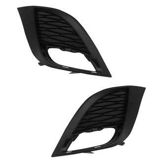 Alzare® - Front Driver and Passenger Side Fog Light Bezel Set (CAPA Certified)