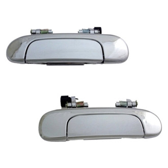 Alzare® - Rear Driver and Passenger Side Exterior Door Handle Set (Standard Line)