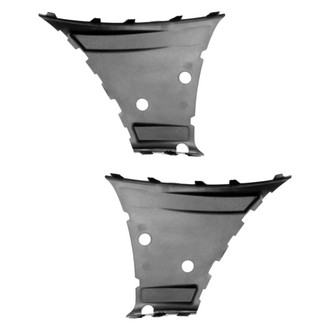 Alzare® - Front Lower Outer Driver and Passenger Side Bumper Air Shield Set (Standard Line)