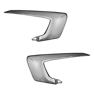 Alzare® - Front Upper Driver and Passenger Side Bumper Cover Molding Set (Standard Line)