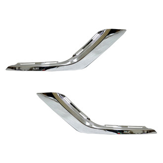 Alzare® - Front Lower Driver and Passenger Side Bumper Cover Molding Set (Standard Line)