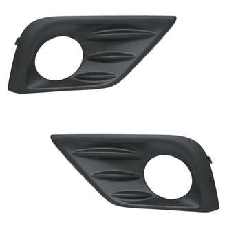 Alzare® - Front Driver and Passenger Side Fog Light Bezel Set (Standard Line)
