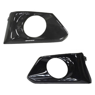 Alzare® - Front Driver and Passenger Side Fog Light Bezel Set (CAPA Certified)