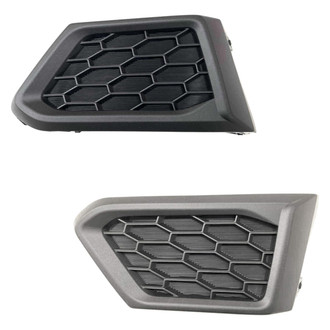 Alzare® - Front Driver and Passenger Side Fog Light Cover Set (CAPA Certified)
