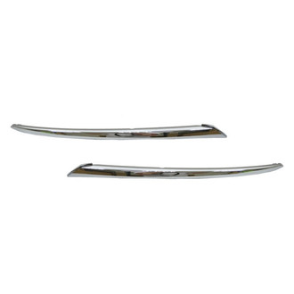 Alzare® - Front Outer Driver and Passenger Side Bumper Cover Molding Set (Standard Line)