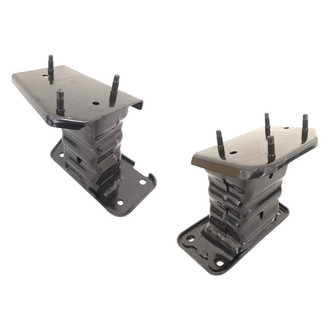 Alzare® - Front Driver and Passenger Side Bumper Bracket Set (CAPA Certified)