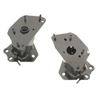 Alzare® - Rear Driver and Passenger Side Bumper Bracket Set (CAPA Certified)