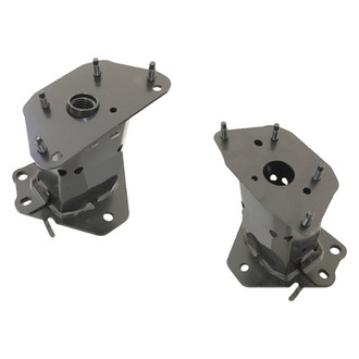 Alzare® - Rear Driver and Passenger Side Bumper Bracket Set (CAPA Certified)