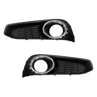 Alzare® - Front Driver and Passenger Side Fog Light Bezel Set (Standard Line)