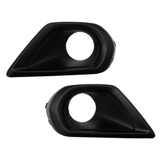 Alzare® - Front Driver and Passenger Side Fog Light Bezel Set (Standard Line)