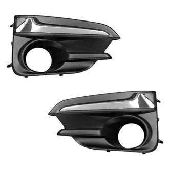 Alzare® - Front Driver and Passenger Side Fog Light Bezel Set (Standard Line)