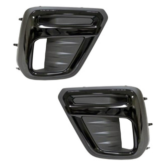 Alzare® - Front Driver and Passenger Side Fog Light Bezel Set (Standard Line)