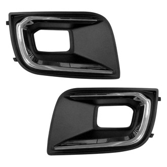 Alzare® - Front Driver and Passenger Side Fog Light Bezel Set (Standard Line)