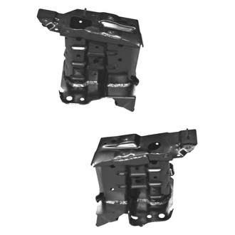 Alzare® - Front Driver and Passenger Side Bumper Bracket Set (CAPA Certified)