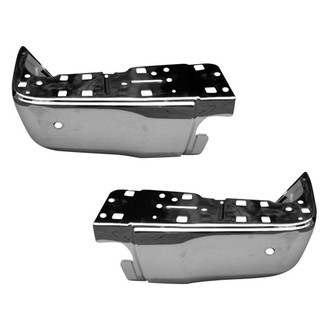 Alzare® - Rear Outer Driver and Passenger Side Bumper End Set (CAPA Certified)