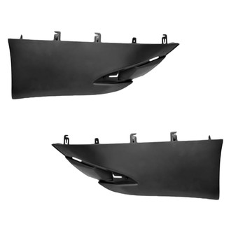 Alzare® - Rear Lower Outer Driver and Passenger Side Bumper Spoiler Set (CAPA Certified)