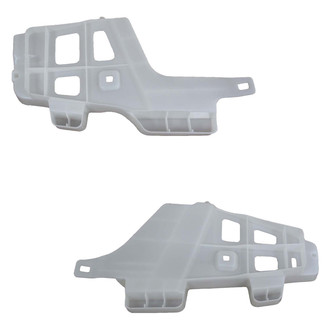 Alzare® - Rear Driver and Passenger Side Bumper Cover Seal Bracket Set (CAPA Certified)