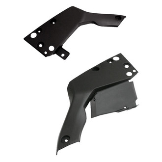 Alzare® - Rear Driver and Passenger Side Bumper Splash Shield Set (Standard Line)