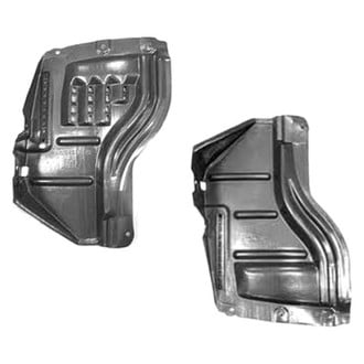 Alzare® - Front Driver and Passenger Side Fender Liner Front Section Set (CAPA Certified)