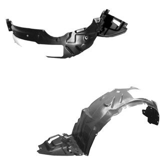 Alzare® - Front Driver and Passenger Side Fender Liner Set (CAPA Certified)