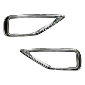 Alzare® - Rear Driver and Passenger Side Bumper Exhaust Pipe Hole Trim Set (Standard Line)