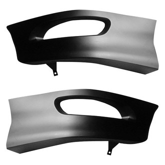 Alzare® - Front Driver and Passenger Side Bumper Spoiler Set (Standard Line)
