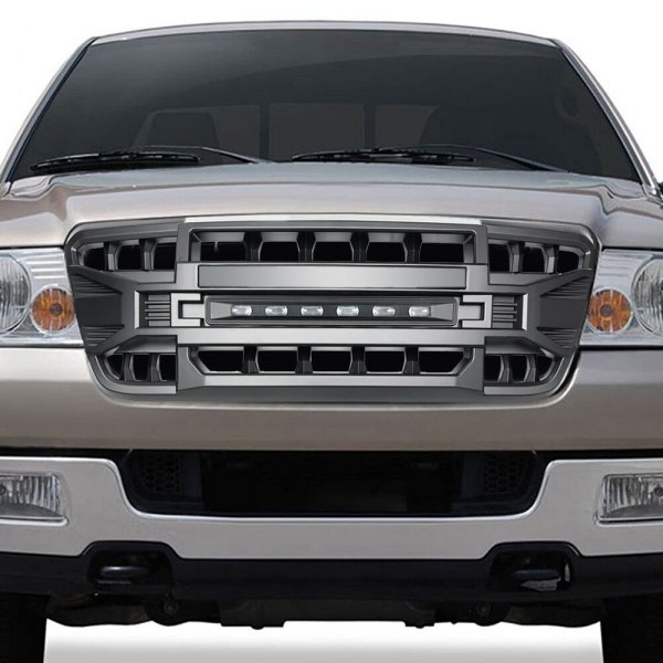 AM Off-Road® - 1-Pc Armor Style Matte Black Main Grille
