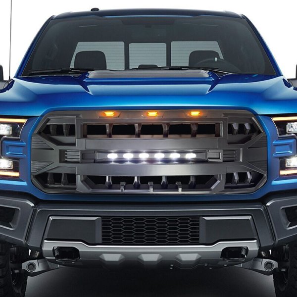 AM Off-Road® - 1-Pc Armor Style Matte Black Main Grille