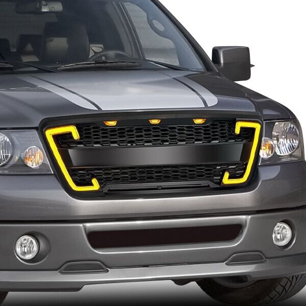 AM Off-Road® - 1-Pc Raptor Style Matte Black Main Grille