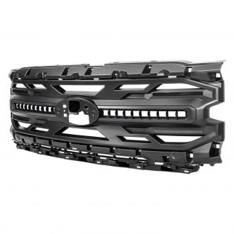 AM Off-Road® - 1-Pc Armor Style Matte Black Main Grille with LED Amber Lights