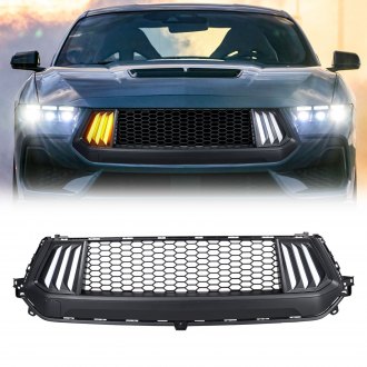 AM Off-Road® - 1-Pc Knife Style Matte Black Main Grille with LED DRL and Turn Signals