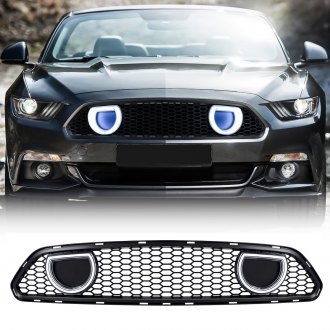 AM Off-Road® - 1-Pc Mach 1 Style Matte Black Main Grille with LED DRL and Turn Signal