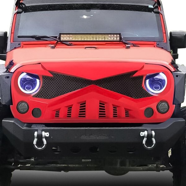 AM Off-Road® - 1-Pc Hawke Style Red Main Grille