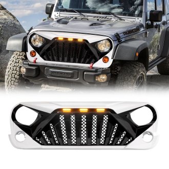AM Off-Road® - 1-Pc Goliath Style Black and White Main Grille