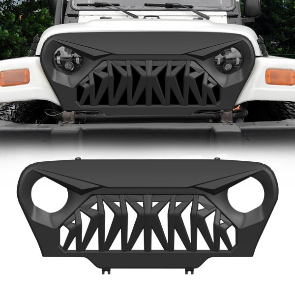 AM Off-Road® - 1-Pc Shark Style Matte Black Main Grille