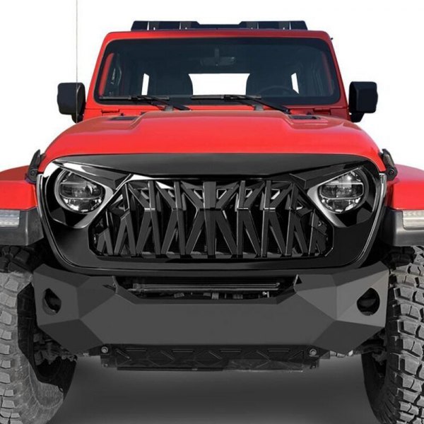AM Off-Road® - 1-Pc Shark Style Glossy Black Main Grille