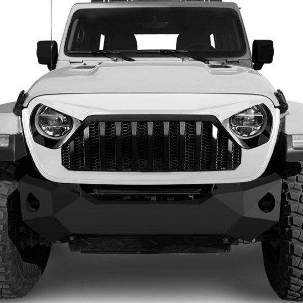 AM Off-Road® - 1-Pc Vader Style Black and White Main Grille