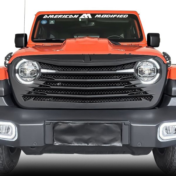 AM Off-Road® - 1-Pc Tomahawke Style Matte Black Main Grille