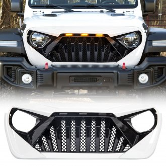 AM Off-Road® - 1-Pc Goliath Style Black and White Main Grille