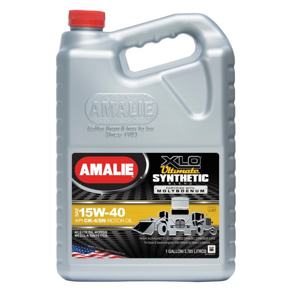 Amalie Oil® - XLO Ultimate™ SAE 15W-40 Synthetic Blend Motor Oil, 1 Gallon x 4 Jugs