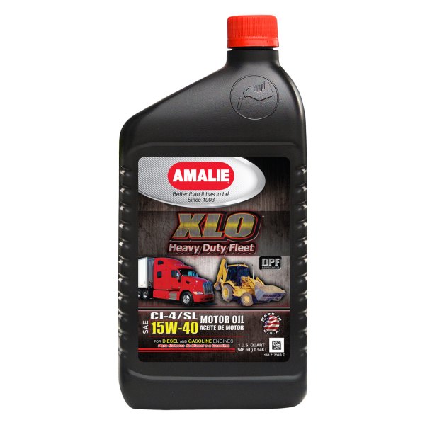 Amalie Oil® - XLO Heavy Duty SAE 15W-40 Synthetic Blend Motor Oil, 1 Quart